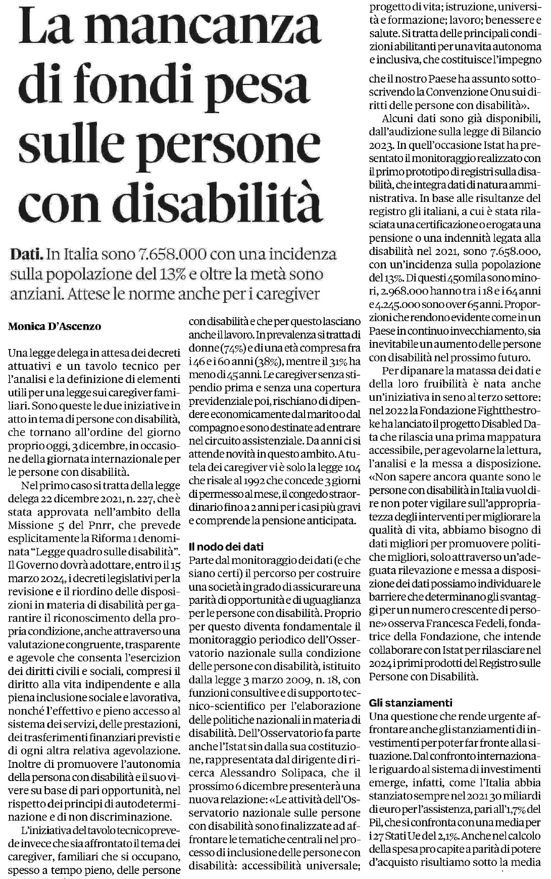 03 dicembre 2023 il sole24ore Pagina 1