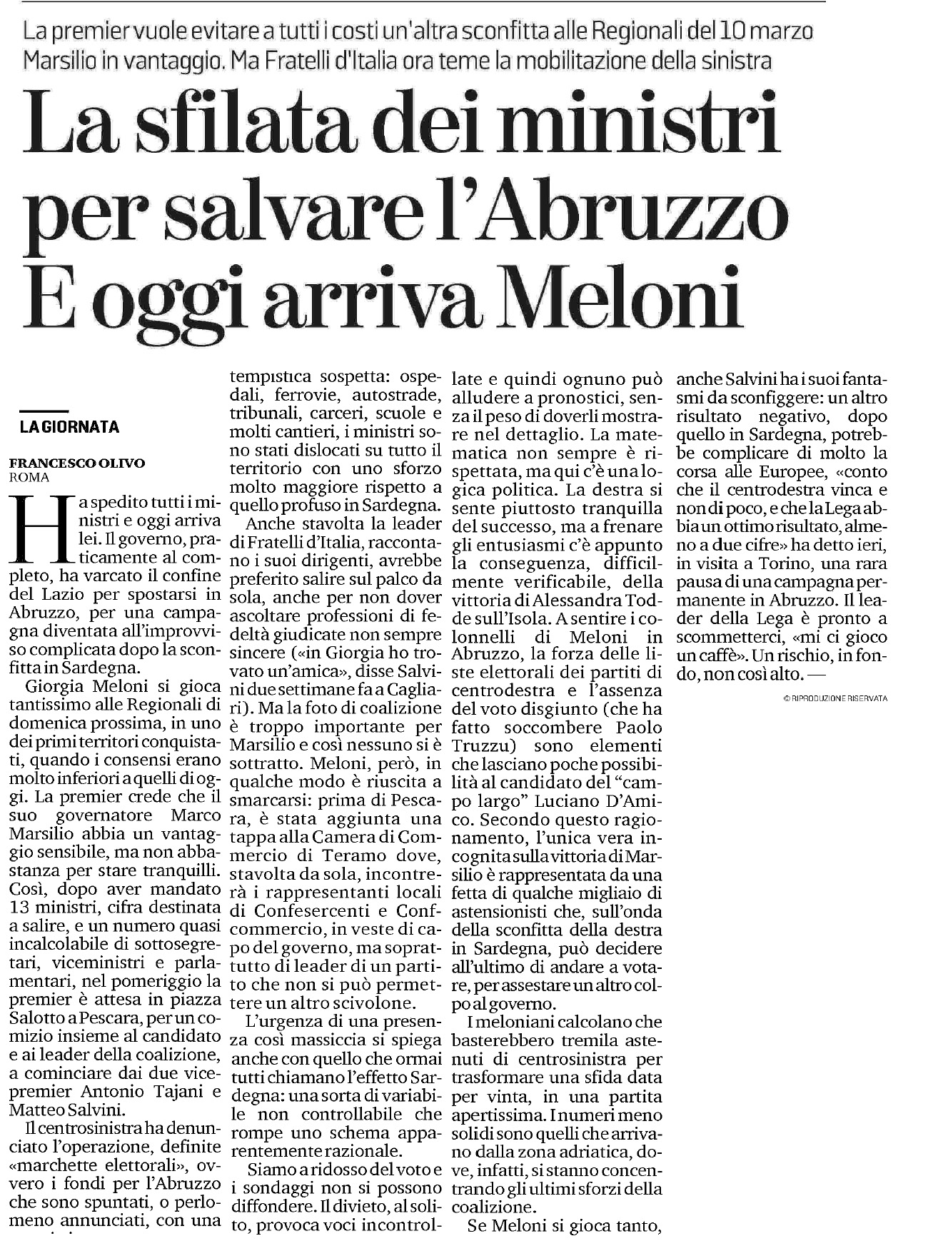 05 MARZO 2024 la stampa Pagina 1