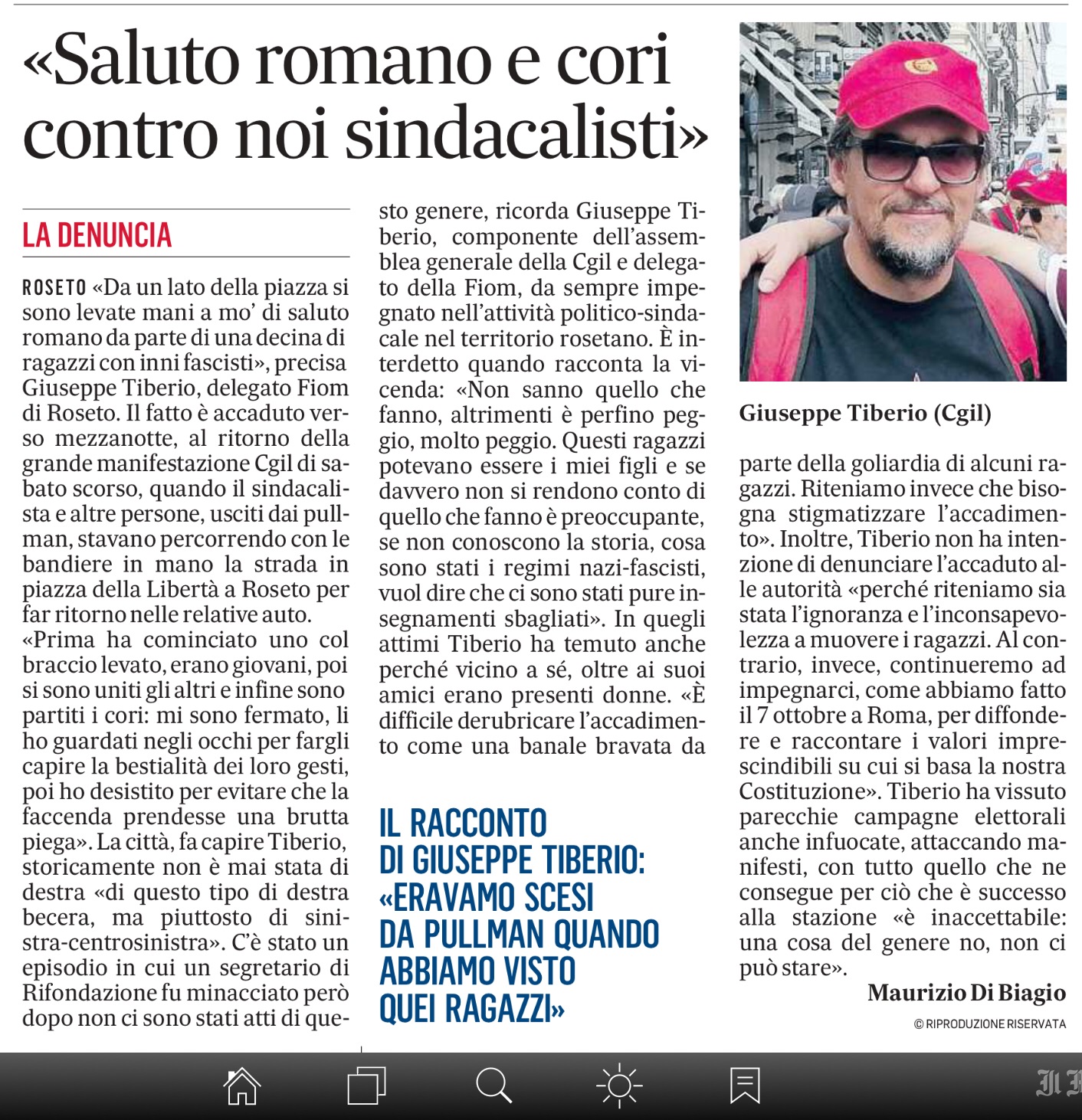 12 ottobre 2023 il MESSAGGERO ROSETO