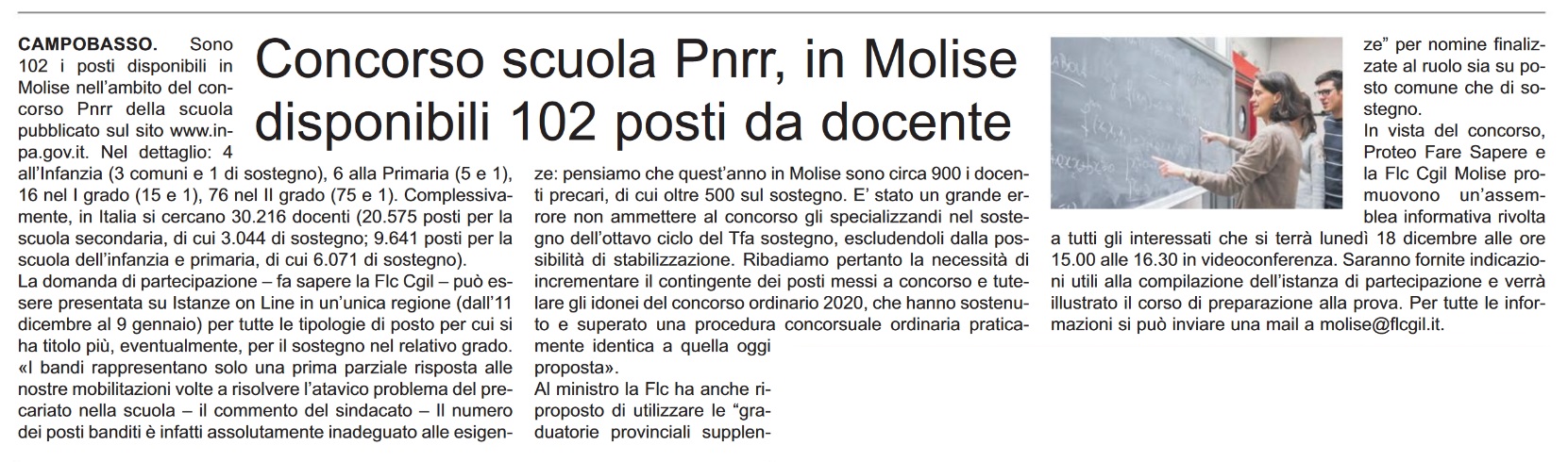 14 dicembre 2023 primo piano molise