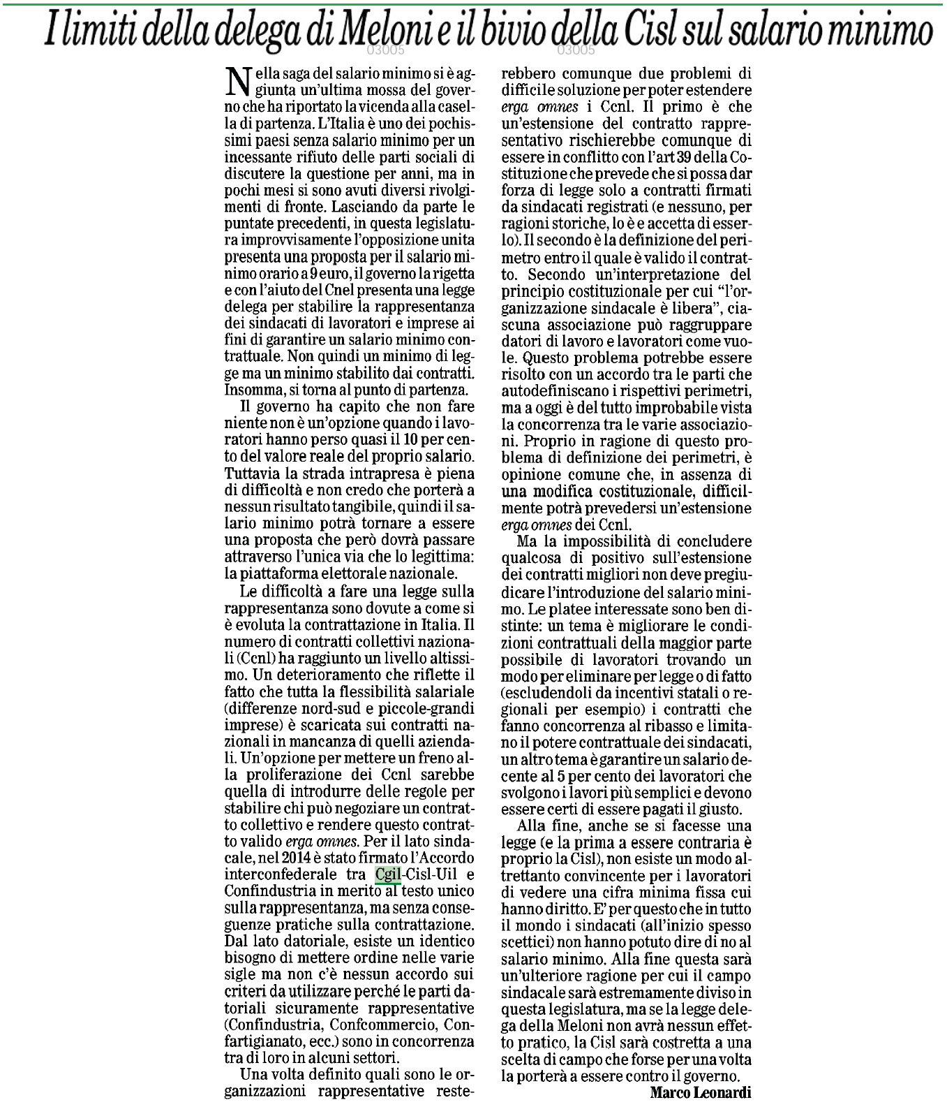 28 novembre 2023 il foglio