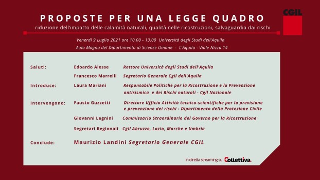 PROPOSTE PER UNA LEGGE QUADRO